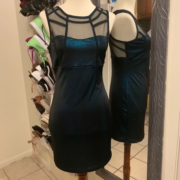 Ruby Rox Dresses & Skirts - 🍁Ruby Rox Mesh caged shimmer cocktail  Dress